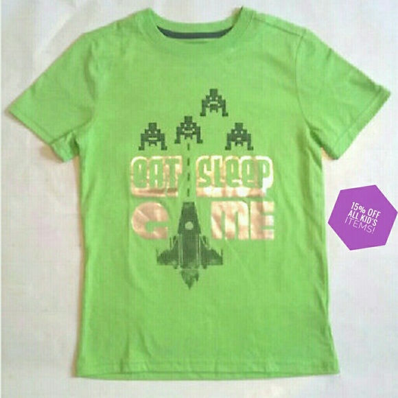 Other - 3/$20 NEW Boys M 8/10 EAT SLEEP GAME Tshirt Retro